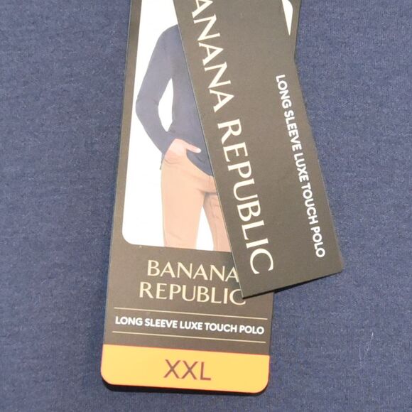 NWT Banana Republic Men's Navy LUXE Touch Performance Polo Shirt XXL - Picture 8 of 9